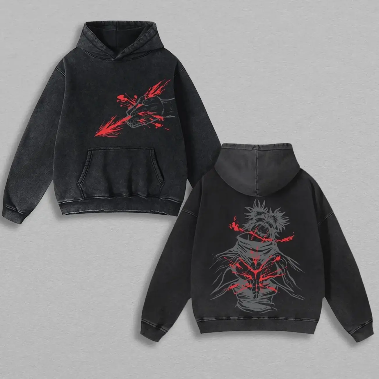 Choso Kamo Hoodie – JJK Merch Clothing Washed Cotton Hoodie. Premium oversized fit with vintage wash featuring Choso’s cursed technique. A must-have for Jujutsu Kaisen anime fans and streetwear lovers YRM