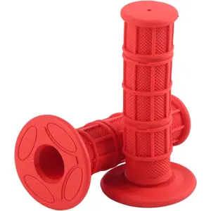 7/8" 22mm White Dirt Bike Grips, Non-Slip Silicone Handlebar Grips for Motorcycle Mini Bike Pit Bike Scooter Pro Taper Style (1 Pair)