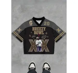 Freezy Bow XX 2025 Football Jersey, V-Neck Crop Jersey for Men and Woman, Rapper Shirt, Streetwear, Go-To Outfit, No Thinking