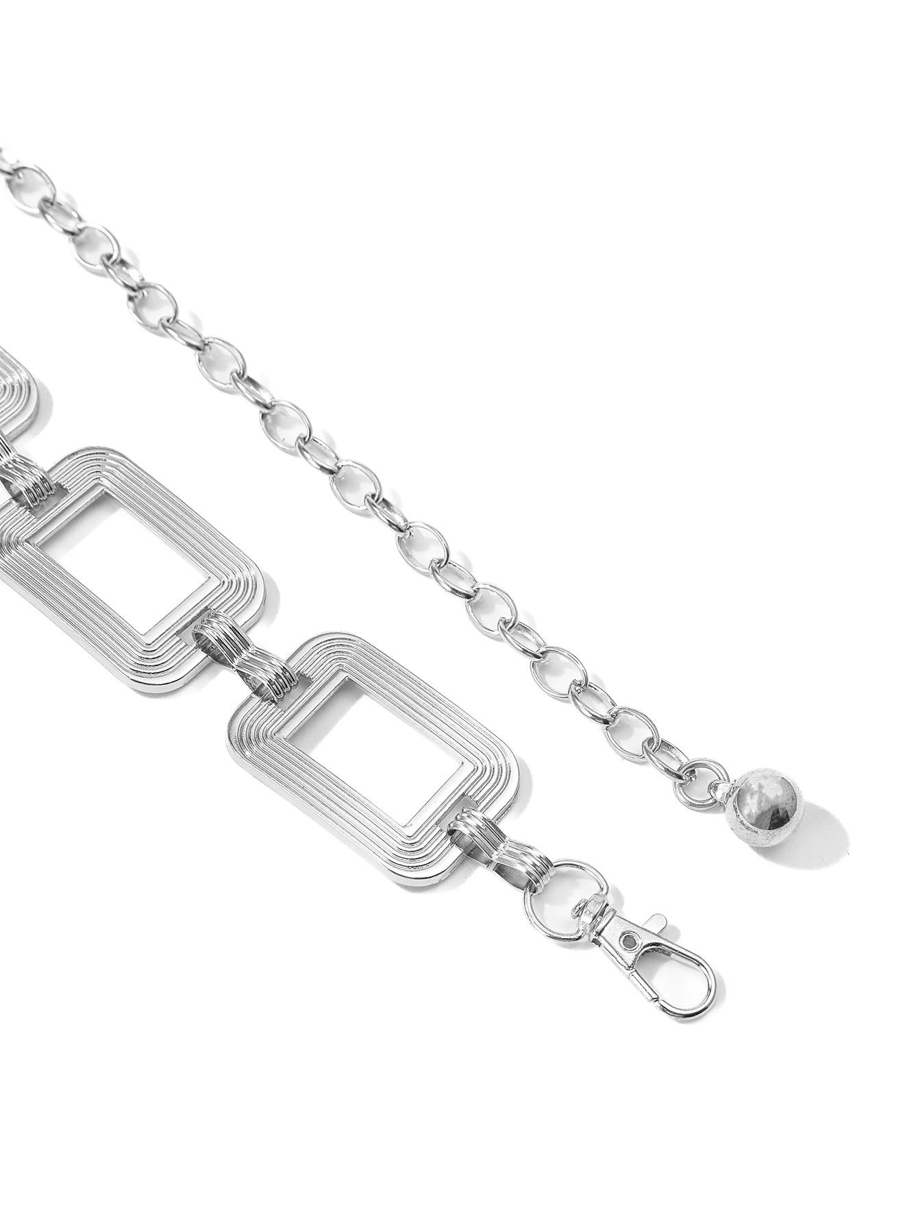 Gold Tone Square Link Waist Chain Belt for Women, Layered Metal Chain Belly Body Chain with Tassel, Punk Hip Hop Waist Jewelry for Jeans Skirt, Festival Party Accessory, Unique Gift for Her dad to daughter necklace gift Black Heart Tassel Long Earrings