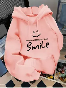Women's Casual Fashion Round Neck Long Sleeve Letter Print Loose Sweatshirt, Comfortable and Stylish Pullover for Daily Wear