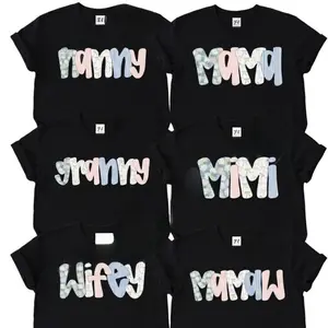 Custom Mom Cotton Shirt, Custom Grandma Tshirt, Gift for Mother's Day Cotton Fabric Tee