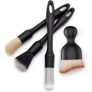 Detailing Brush Set - 4- Kit for Interior & Exterior Cleaning -   Wash Brush for Professional Results  Duster Interior