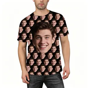 BARLEY ONE Custom Face T-shirt Personalized Photo Funny Customized Shorts with Your Loved One’s Face, Gift for Partners|Friends, Light Quick-Dry T-shirt for Summer Vacation, Anniversary, Party, Unisex Casual Shorts, Add Your Own Photo for Unique Gift
