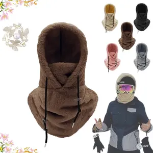 Windproof Cap Outdoor Hat‌ Women's Windproof Fleece Balaclava Winter Ski Mask Adjustable Cold Weather Neck Warmer Outdoor Sports Face Covering‌ Skiing Cycling