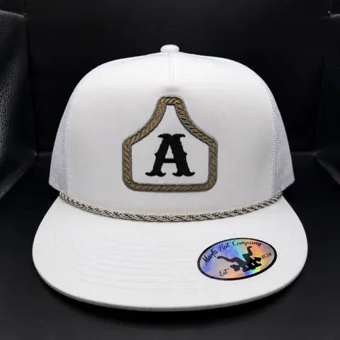 Custom Initial Cow Tag Hat SnapBack