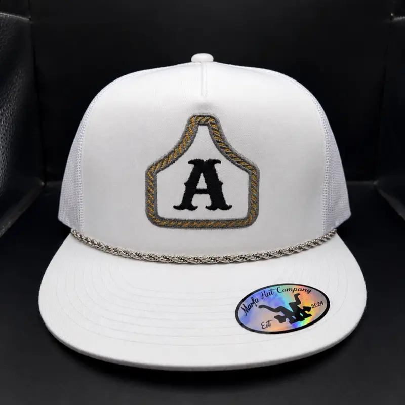 Custom Initial Cow Tag Hat SnapBack