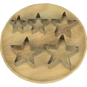 DIY Stainless Steel Five-Pointed Star Baking Molds - Household Cookie Cutters for Fondant Cakes, Cookies, Steamed Buns & Fruit Shaping