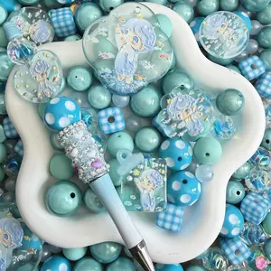 Cool Water Mix DIY Keychain-Pen, Fashion Accessory Charm for Creative Craft Projects