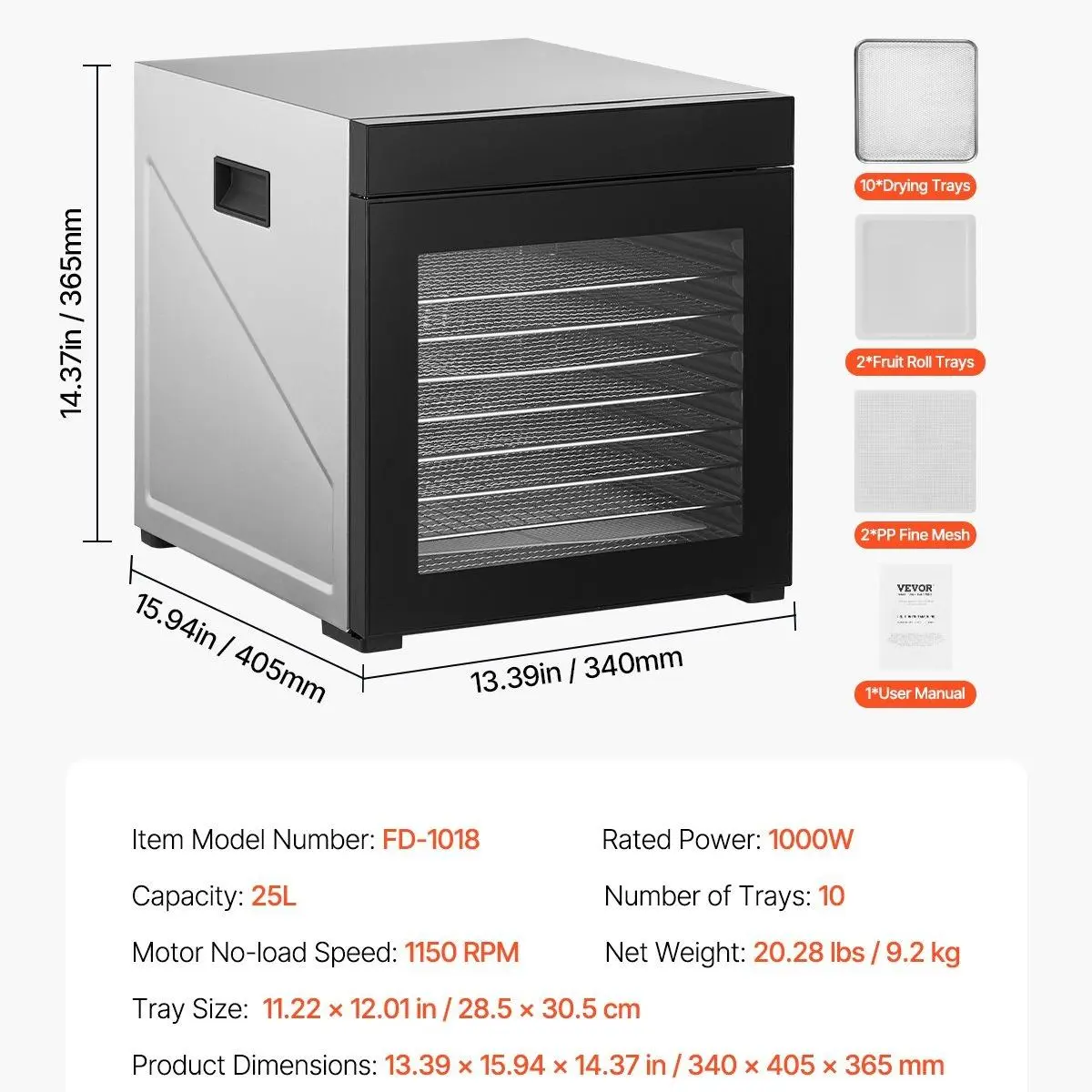 10 Trays 【1000W 】