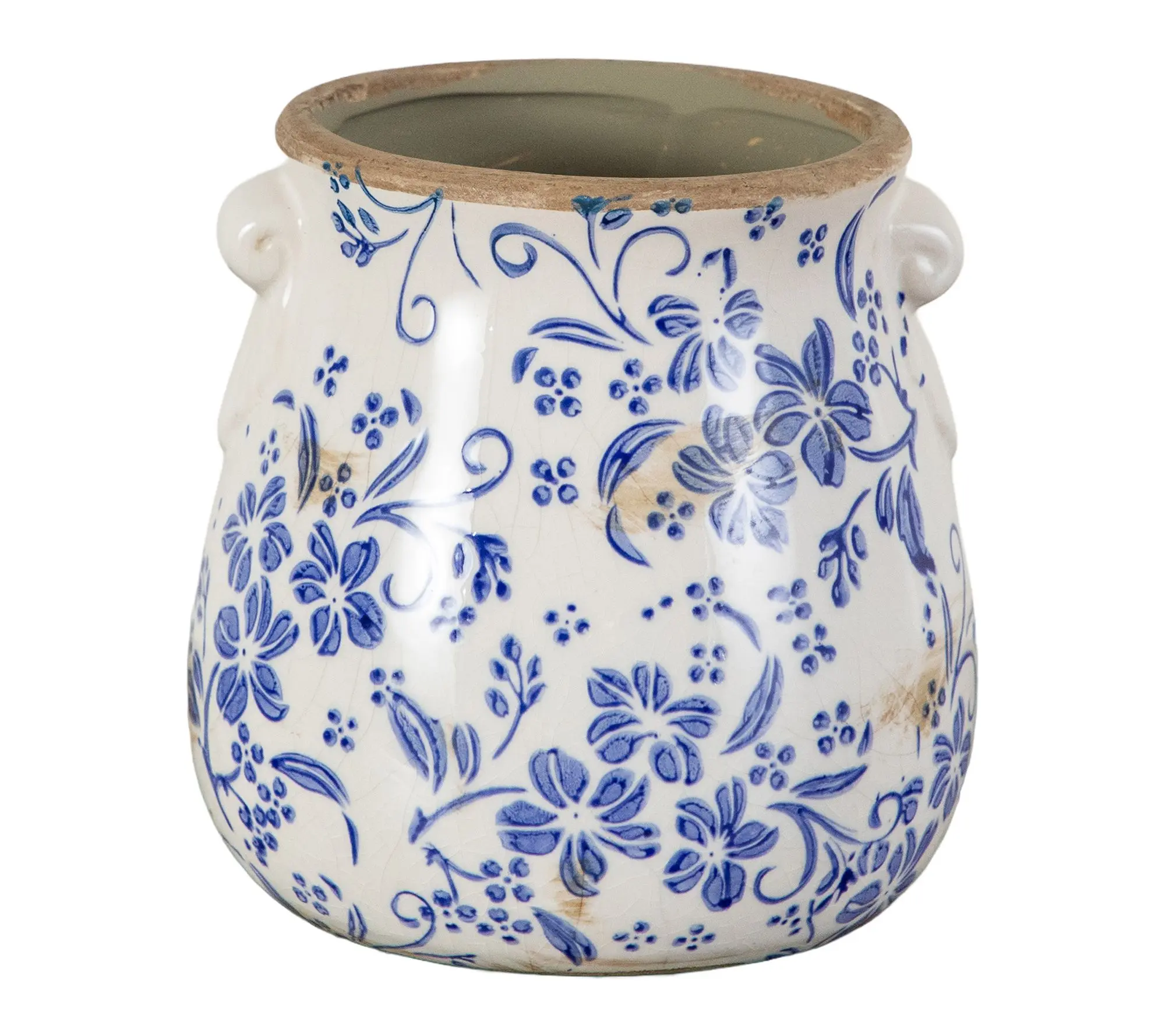 6.6 -in Flower Print Urn by Nearly Natural