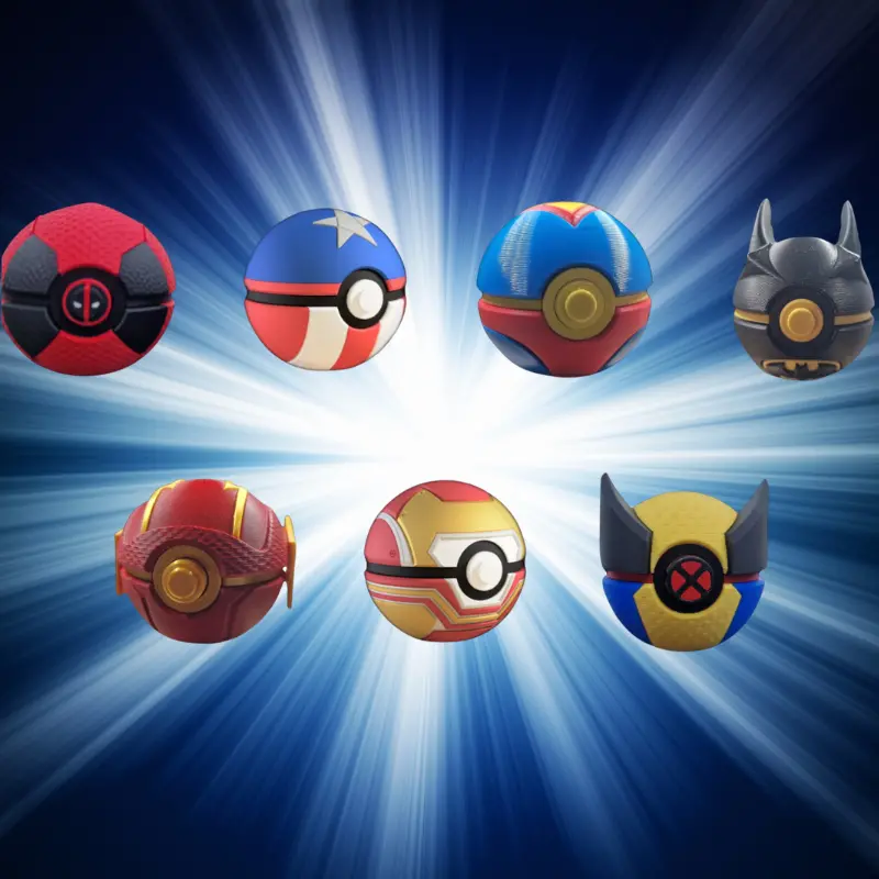 Superheroes Pokeball Character