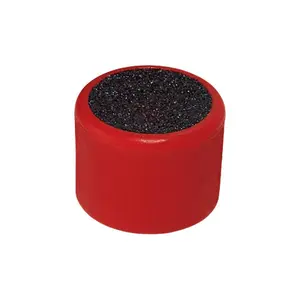 Economy Cue Scuffer Red Single Compact Lightweight Tool for Cue Tip Preparation 26mm x 21mm Durable Plastic Sandpaper Construction