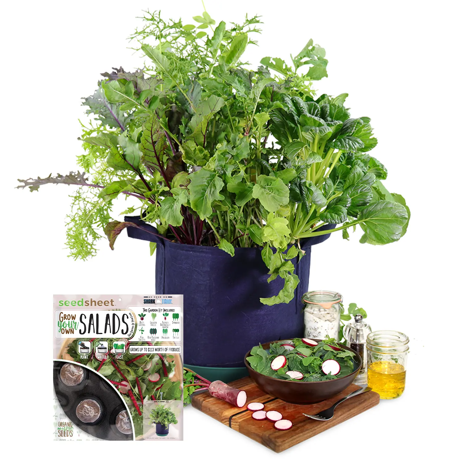 Seed Sheet Container Garden | Effortless Urban Gardening | Pre-Seeded Biodegradable Sheet with Integrated Nutrients for Small Spaces | Easy to Use, Eco-Friendly, and Ideal for Beginners
