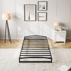Garvee - XL Twin Size Bed Frame, 6 Inches, Sturdy Metal Platform, Low Profile XL Twin Size Bed Frame, No Box Spring Needed, Noise-Free, Easy Assembly, 80.7 x 40.7 x 6