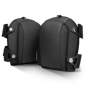 Professional Construction Knee Pads, Anti-Slip Anti-Puncture Anti-Scratch, Thickened Comfortable Adjustable Straps Knee Protectors for Flooring, Tiling, Gardening, Construction Gear