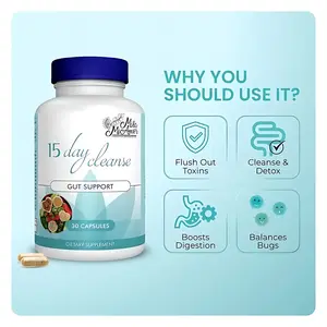 Mila McAnner 15 Day Cleanse Gut and Colon Support Caffeine Free Advanced Formula with Senna Cascara Sagrada Psyllium Husk Non-GMO Probiotics 30 Capsules