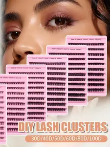 Lashes Lash Clusters Eyelashes Lash Clusters Extensions Kit Eyelash Extension Kit Eye Lashes, Lash Extension Kit Lashes Clusters KitWispy Manga Lashes, Individual Lashes Eyelash Extension Lashes Halloween Makeup 30D40D50D, D Curl 8-16mm Mixed Length