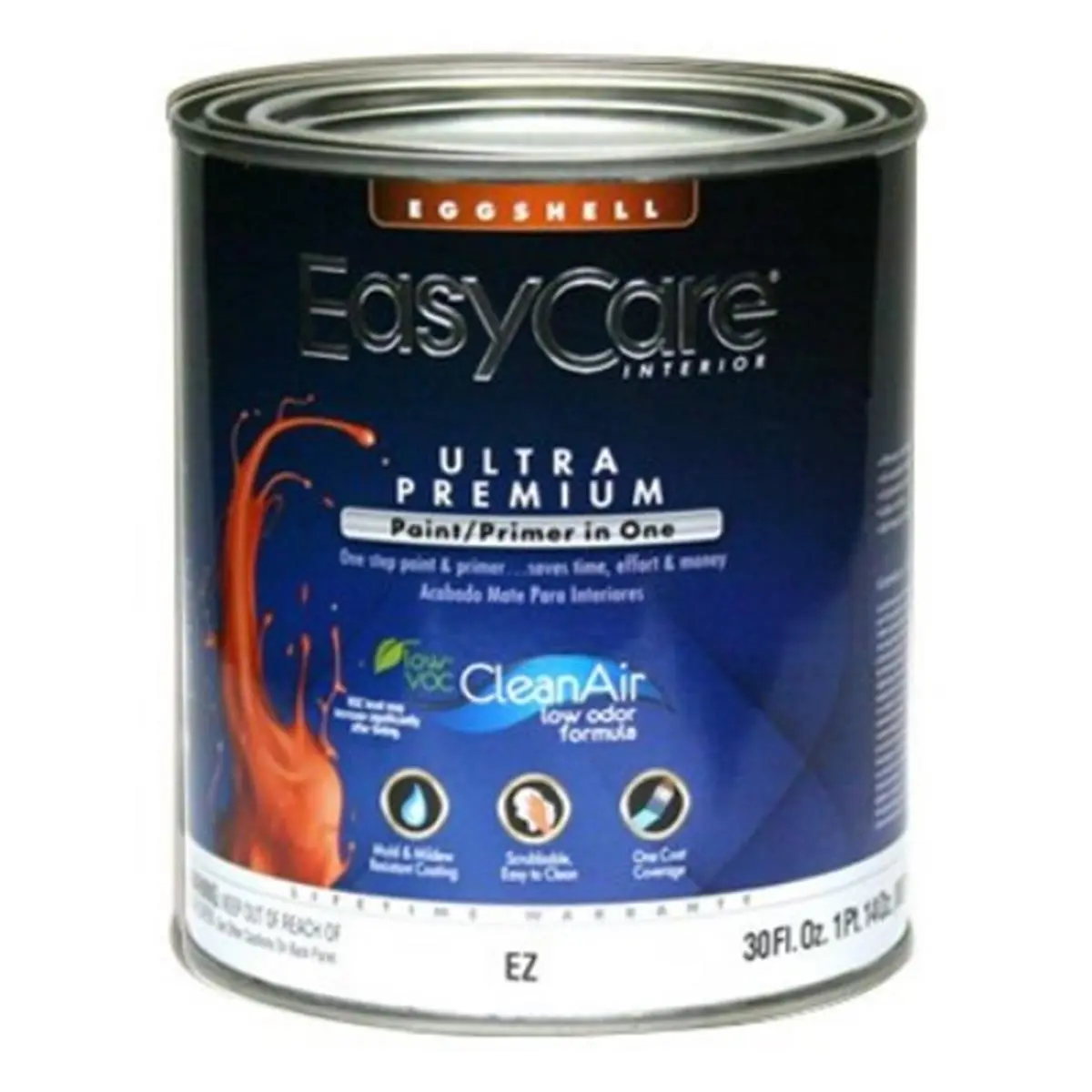 212 MAIN Interior Latex Enamel Paint, Low-Odor Deep Base, Eggshell Finish, VOC <5g/L, 10.50 lbs, True Value EZD-QT Ec Qt Pack of 4, for Automotive & Motorcycle Paint Care