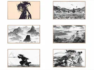 Vagabond Japanese Manga Series Poster, Canvas Wall Art Print,Living Room Wall Accessories Canvas Art Wall Decor Posters Paintings for Bedroom LivingRoom Decor for Mens Women