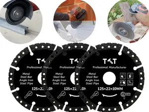 3PCS 5" Diamond Multi-purpose Saw Blades for Marble, Quartz, Stone, Tile, Metal, Plastic Angle Grinder Cutting Saw Blades