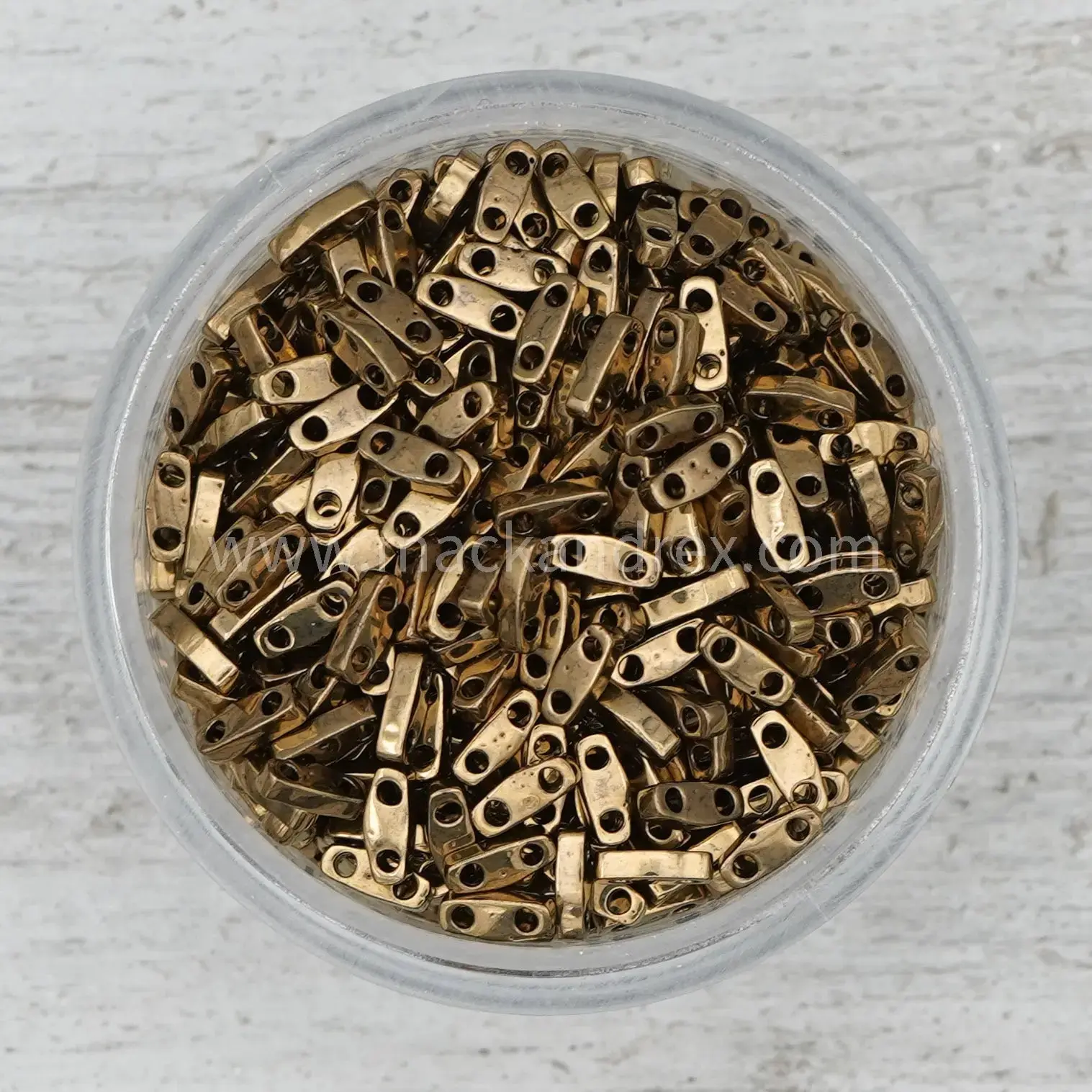 0457 Golden Bronze Metallic - Quarter Tila Beads