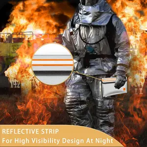 Fireproof Document Bag 2200°F/5200°F, 5×8"with Zipper and Reflective Strip,Heat Insulated Fireproof/Waterproof Bag for Cash, Documents and Valuables, Small Silver-2200°F