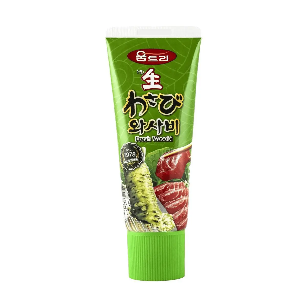Woomtree Premium Wasabi Paste 120g - Authentic Korean Green Horseradish Sauce for Sushi, Sashimi, and Condiments