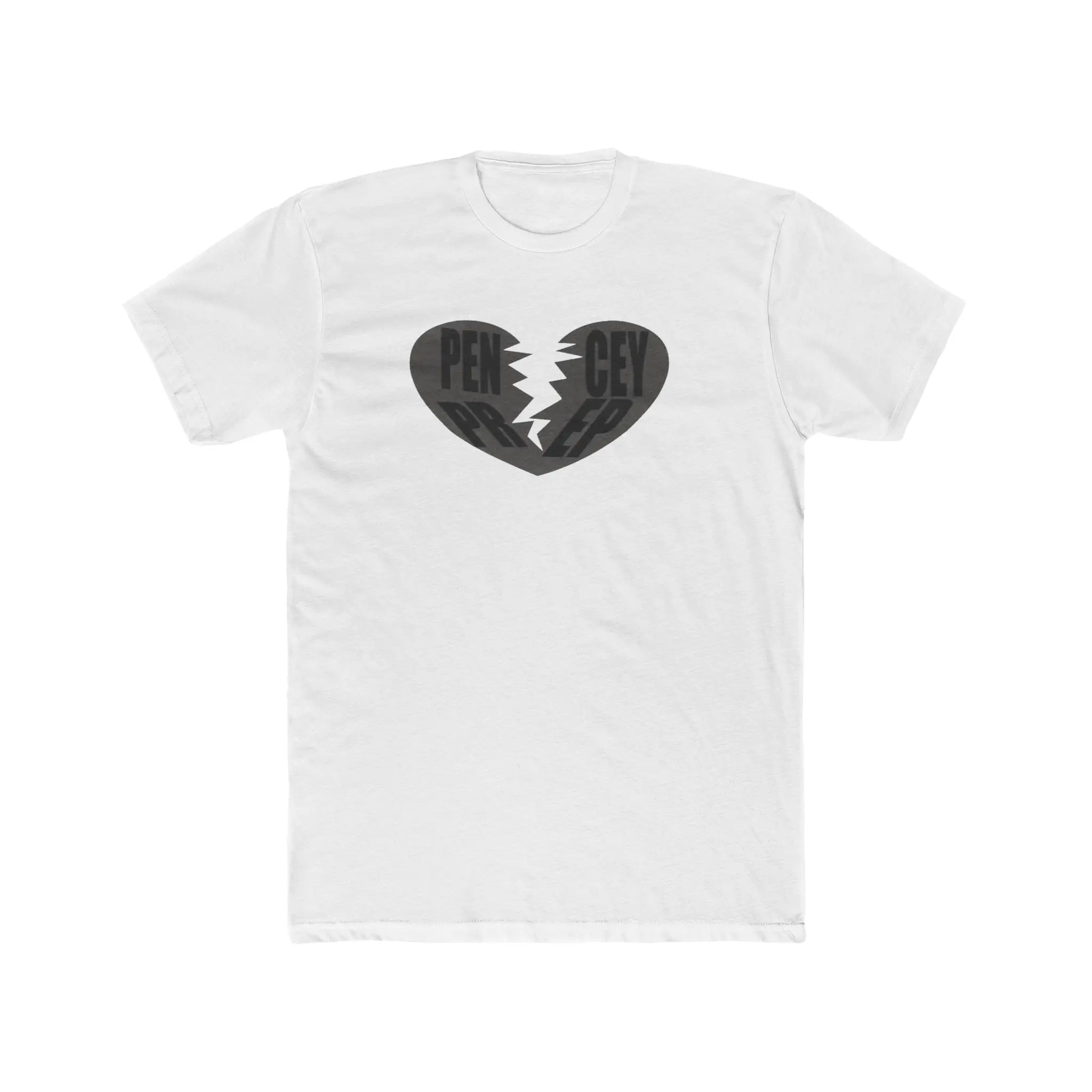 Pencey prep Broken Heart Lightning Tee | Black Heart Graphic T-Shirt Y2k Alternative Swag Emo Scene Grunge Vintage