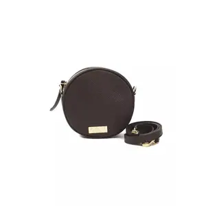 Pompei Donatella Brown Leather Crossbody Bag