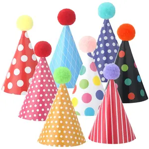 Kolldenn 45 Pcs Mini Party Hats for Dog Birthday Stuffed Animals Hats Cat Kitten Headband Hats Rabbits Dog Paper Cone Tiny Toy Hats for Holiday Puppies Animals Costume Accessories 9 Colors