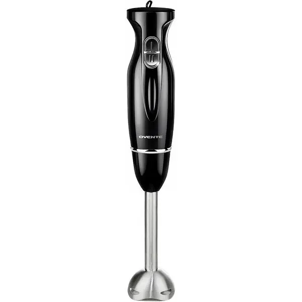 OVENTE Electric Corded Hand Blender, 300W with 2 Mixing Speeds Black HS560B | Handheld Immersion Stick Mixer with Stainless Steel Blades for Smoothies, Purees & Baby Food