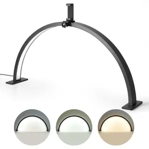 VEVOR Nail Desk Light 30 W Half Moon Desk Lamp with Phone Holder Adjustable Brightness