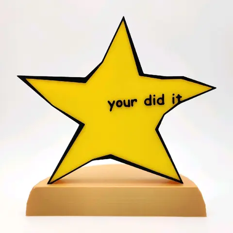 your did it - Meme Trophy – Funny Award for Celebrating Success & Milestones!