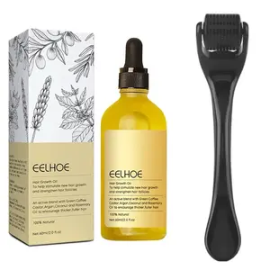Veganica Restore Natural Hair Growth Oil, Eelhoe Hair Growth Organic Rosemary Oil, for Dry Damaged Hair Beard Growth shine for Thin Hair with micro needle Derma roller Haircare