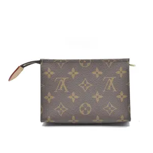 Pre-owned Louis Vuitton canvas Small Leather Goods $700 Monogram Toiletry Pouch 15 Fuchsia RFID