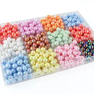 16mm Colorful Bead, 20pcs/set Cute Bead for DIY Bracelet, Necklace, Earrings, Decorative Bead for Pen, Phone Chain and Car Hanging Accessories, Jewelry Making Kit, Diy Mix Beads