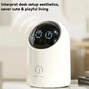 UFOUR Smart Sensor Mini Trash Can, Touchless Motion Sensor Desk Trash Bin with Cute LED Display, Small Compact Waste Basket for Bathroom, Bedroom, Office, Vanity, and Kitchen