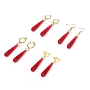 Frieren: Beyond Journey’s End Red Earrings – Cosplay Stud Pendant Jewelry