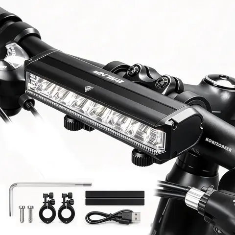 Super Bright Aluminum Alloy Bike Headlight, USB Rechargeable Mountain Cycling Night Light, Suitable for Various Types of Bicycles & Ebike, dirt bikes, Ebike light