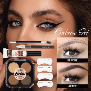 Eyebrow Makeup Set Gift, Complete Eyebrow Kit for Travel, Enhances Makeup Effect, Flawless, Cosmetics Set, One-Click Full Eyebrow Equipment