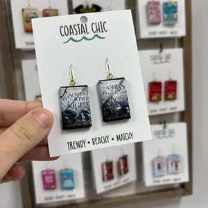Mini Book Earrings | The Serpent and the Wings of Night | The Ashes and the Star Cursed King | Vampire | Romance | Fantasy