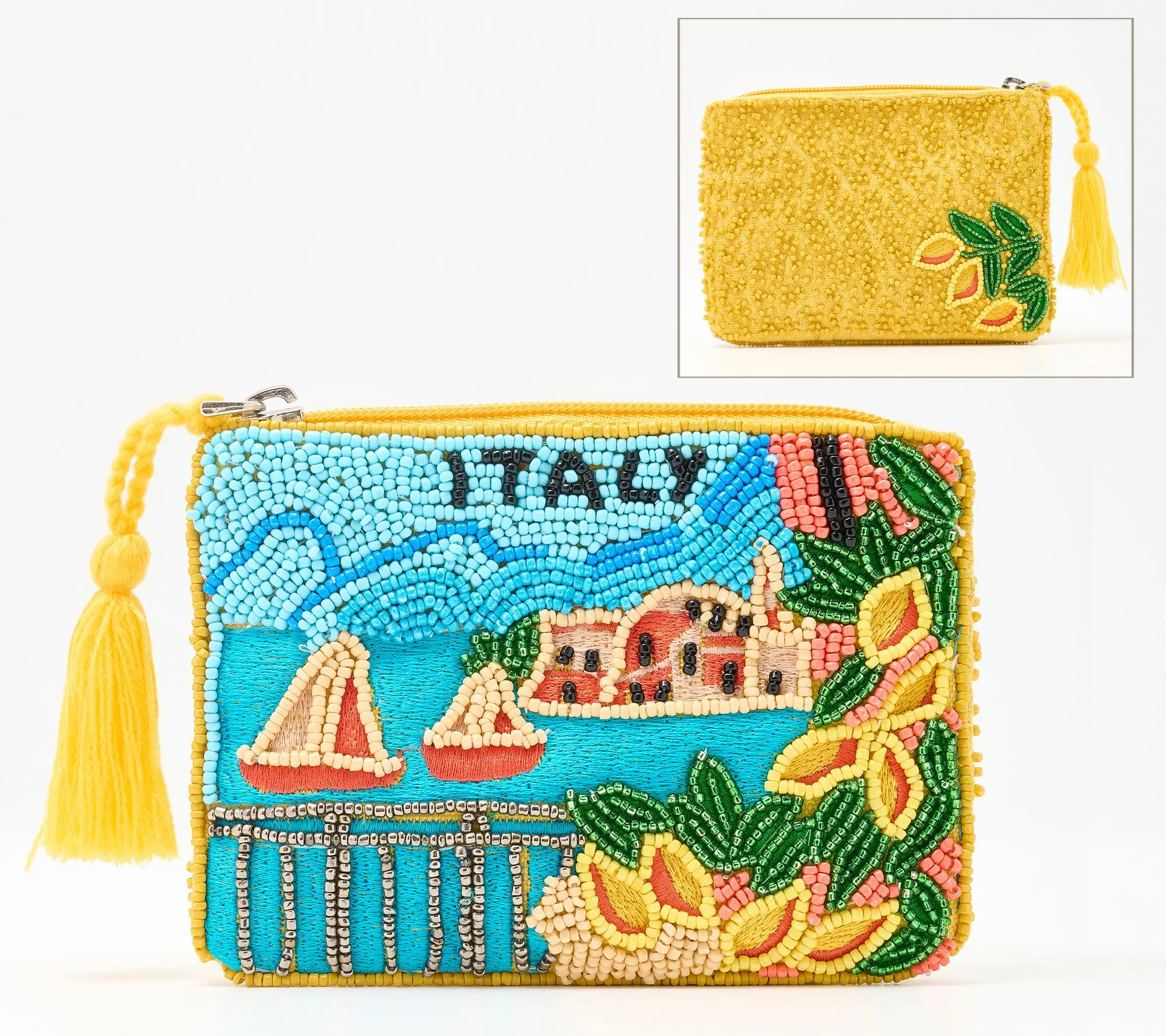 America & Beyond Beaded Postcard Pouches