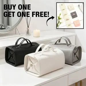 Multi-Layer Foldable Makeup Bag - Waterproof Large-Capacity Home Storage Organization Bag, Buy 1 Get 1 Free Today Travel Essential for Cosmetics & Skincare