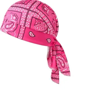 Scarf Bandanna - Pink Paisley Design, Versatile Headwear for Stylish Outfits