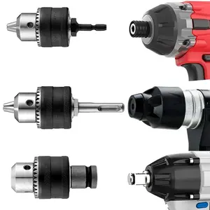 1.5-13mm Converter 1/2"-20UNF Chuck Thread Quick Change Adapter SDS 1/4" Hex Impact Driver Wrench Bit Connecting Rod Impact Drill Bit