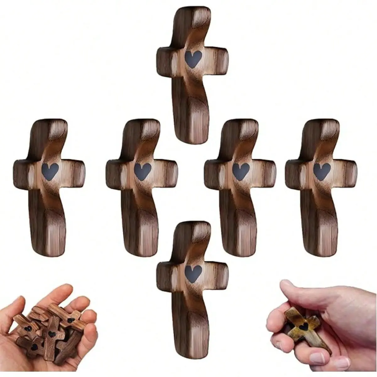 6PCS Wooden Cross