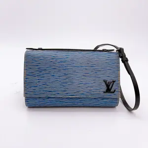 Pre-owned Louis Vuitton leather Crossbody Bags Denim Epi Clery Pochette Bag