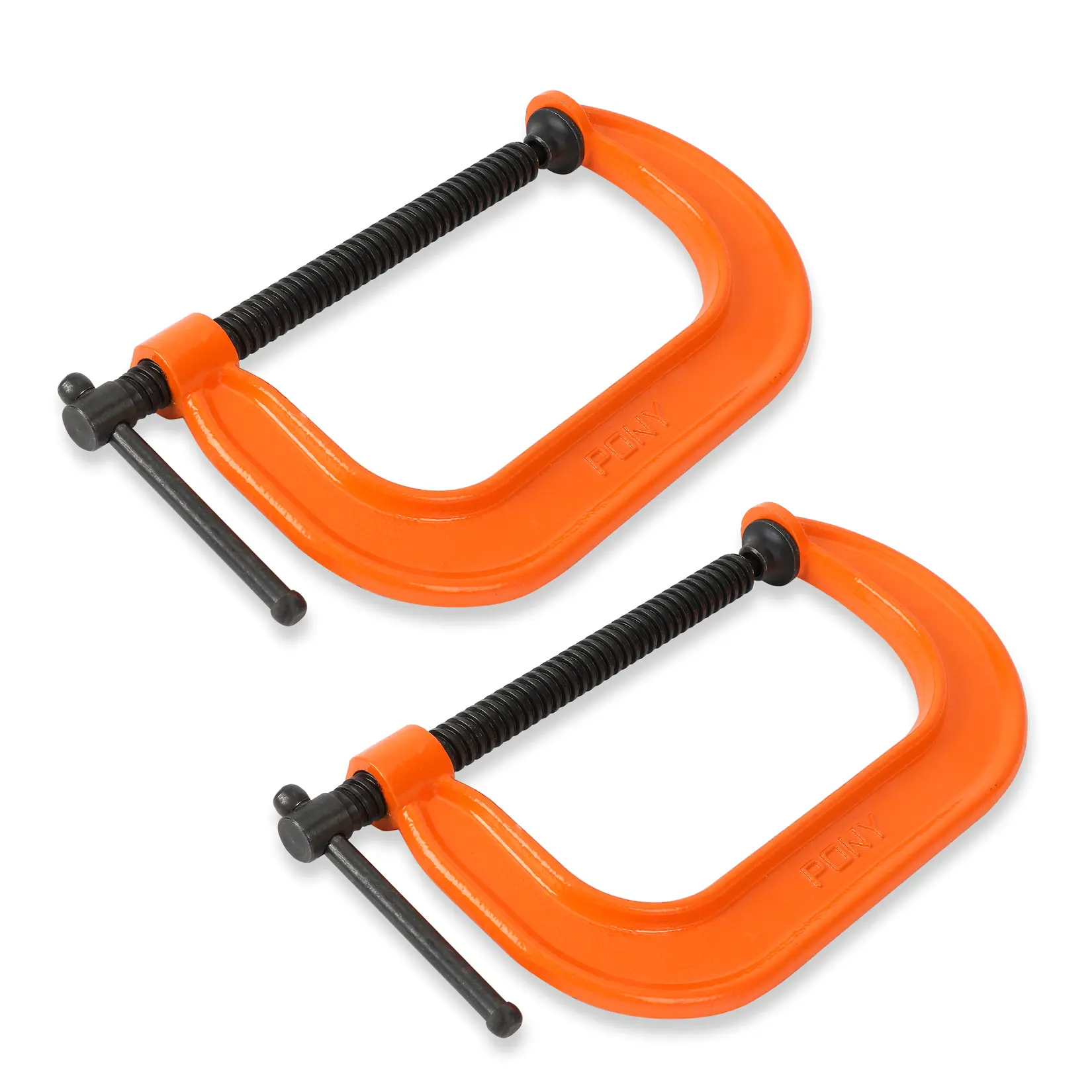 #fathersdaygift Pony 6-in C-Clamp Set, Clamps for Woodworking,1000lbs Load Limit, 2660 C-Clamp, Ideal for most DIY, Woodworking and Household Clamping Projects-2 Pack