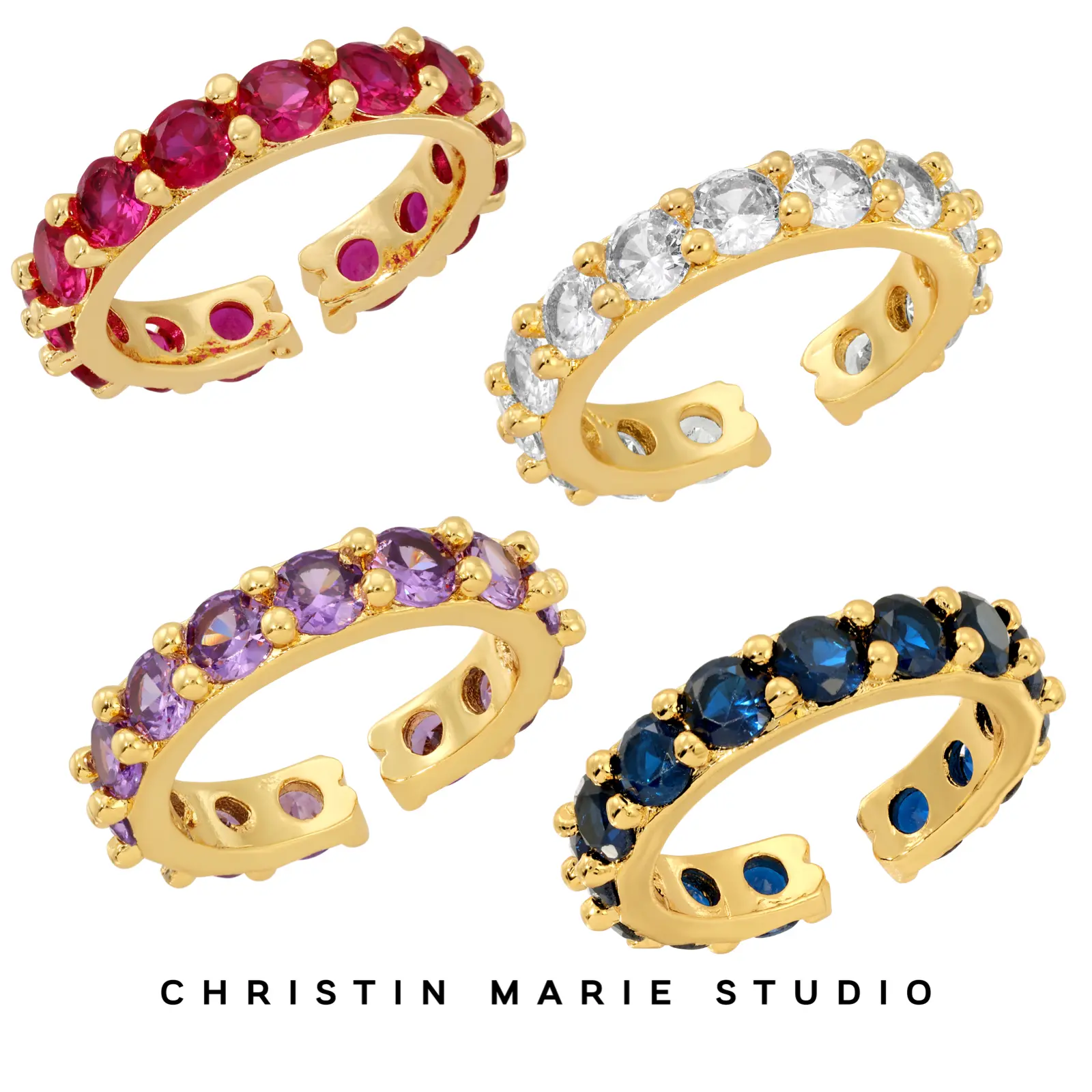 CZ Gems Ring Gold